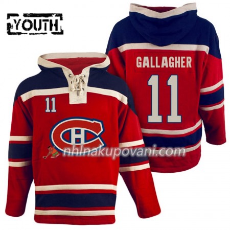 Montreal Canadiens Brendan Gallagher 11 Červená Sawyer Mikiny Hooded - Dětské